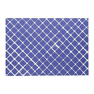LUGAR AMERICANO DE PLÁSTICO LOSANGO AZUL E BRANCO 43x30cm