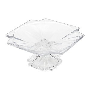 CENTRO MESA DECORATIVO C/PÉ CRISTAL METROPOLITAN 28x13,5cm