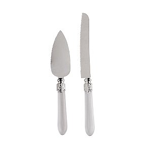 CJ 2PC P/BOLO AÇO INOX C/CABO PLÁSTICO DESTINY 27cm/23cm