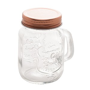 POTE DE VIDRO BOROSSILICATO ROSÉ GOLD 130ml