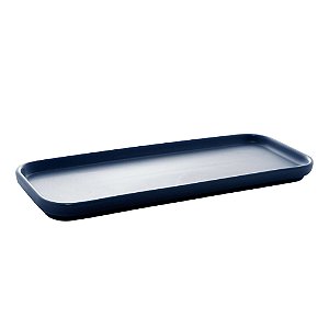 CJ 2 TRAVESSAS PORCELANA NÓRDICA AZUL ESCURO MATT 31x13x3cm