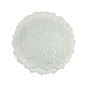 SOUSPLAT PORCELANA DAISY BRANCO 33cm