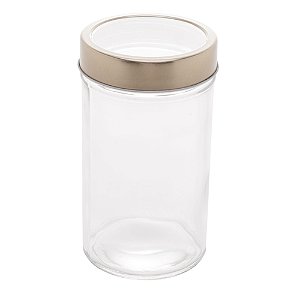 POTE VIDRO BOROSILICATO C/TAMPA ACRÍLICO DOURADA 500ml