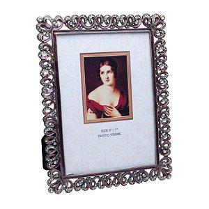 PORTA RETRATO DE LATÃO C/ STRASS 13X18 CM LILI