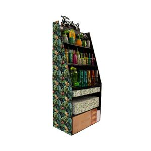DISPLAY MADEIRA C/EXTENSÃO TROPICAL 80x44x171cm