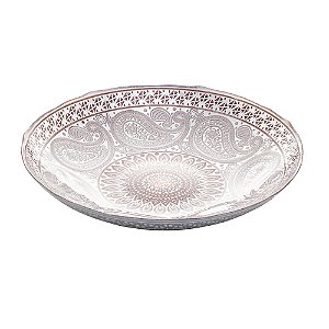 CENTRO MESA DECORATIVO VIDRO SODO-CÁLCICO PAISLEY 41x7,5cm