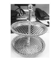 PORTA DOCES 2 ANDARES ZAMAC SILVER PLATED BALLS 12/14,5x17,5