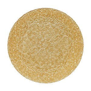 SOUSPLAT DE VIDRO COUPE GLAMOUR DOURADO 33cm