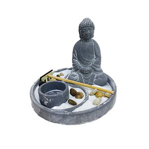 CJ JARDIM ZEN DE CONCRETO BUDDHA CINZA 15,5x13cm
