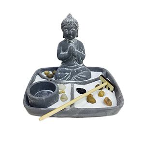 CJ JARDIM ZEN DE CONCRETO BUDDHA CINZA 16,3x14,3x13,3cm
