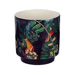 VASO DECORATIVO CERÂMICA TROPICAL 12x13cm