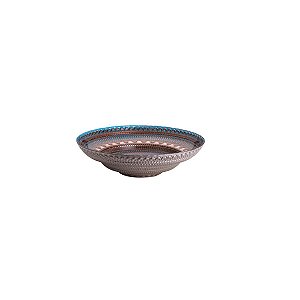 CENTRO DE MESA DE VIDRO KALOS TURQUESA 33x9cm