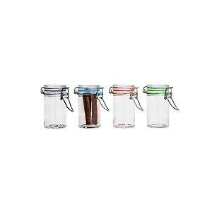 POTE HERMÉTICO DE VIDRO COLORIDO CANCUN 65ml
