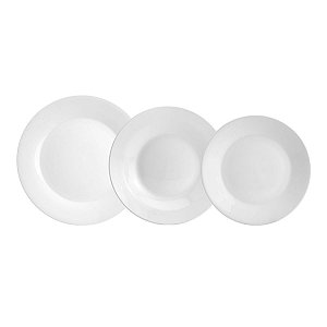 BAIXELA 18 PRATOS DE PORCELANA CLEAN