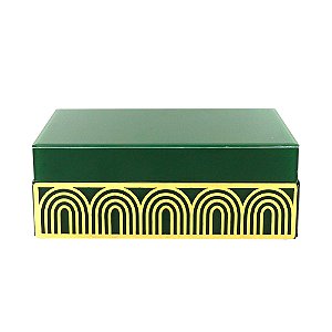 CAIXA DECORATIVA VERDE 26x18x10cm