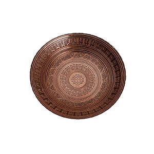 CENTRO DE MESA DE VIDRO PAISLEY MARROM 40x7,5cm