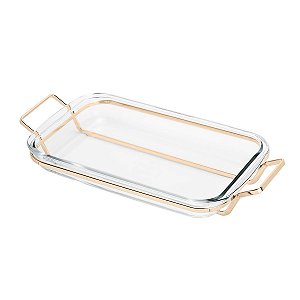 SUPORTE ARAMADO C/REFRATÁRIO ROSÉ 34X20x8cm