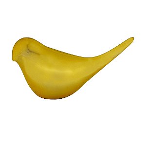 PÁSSARO DECORATIVO PORCELANA DOURADO 15x7x8cm