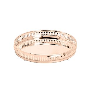 BANDEJA ROSÉ C/ESPELHO GALLERY 30cm