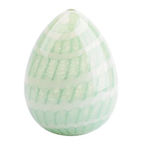 ENFEITE GEO EM VIDRO D7,5XA9,5CM COR VERDE MINT