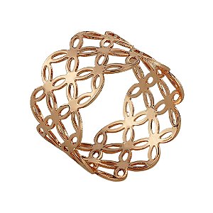 CJ 4 ANÉIS P/GUARDANAPOS METAL ROSÉ GOLD 5x3cm
