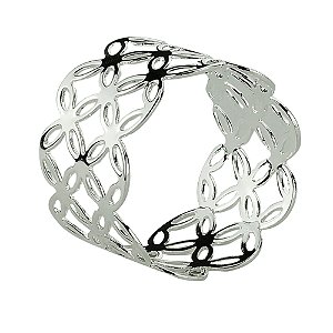CJ 4 ANÉIS P/GUARDANAPOS METAL PRATEADO 5x3cm