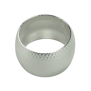 CJ 4 ANÉIS P/GUARDANAPOS METAL PRATEADO 5x3cm