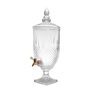 DISPENSER CRISTAL ECOLÓGICO C/TORNEIRA GOLD ROSE DIAMANTE 5l