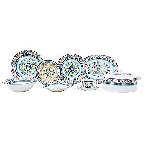 APARELHO DE JANTAR 35 PECAS TUNISIA EM PORCELANA