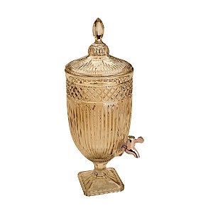 DISPENSER CRISTAL ECOLÓGICO ÂMBAR PERSA C/TORNEIRA ROSÉ 4,5l