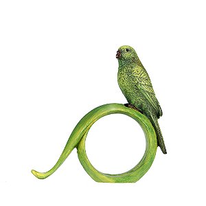 JG 4 ANEIS PARA GUARDANAPO RESINA 9X2X10CM COR VERDE