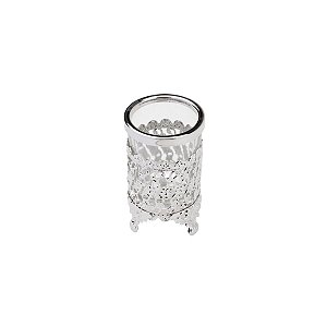 SUPORTE MULTIUSO DE ZAMAC NIQUELADO CRISTAL 5x5x9,5cm