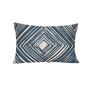ALMOFADA IKAT EM POLIESTER L30XP45CM COR AZUL