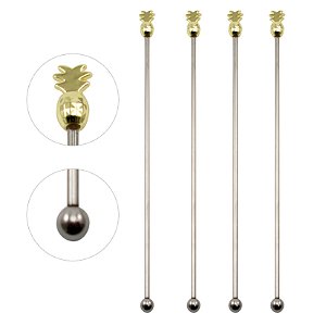 CJ 4 MISTURADORES DRINK PINEAPPLE ACO INOX 10,2X2,2X22,2CM