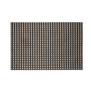 LUGAR AMERICANO DE PLÁSTICO XADREZ PRETO E DOURADO 30x45cm