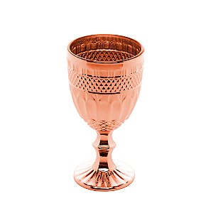 CJ 6 TAÇAS VIDRO P/ÁGUA BRAND ROSE METALIZADO 345ml