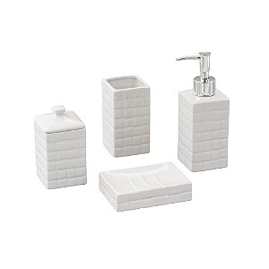 CJ 4PC P/BANHEIRO DE CERÂMICA SPACE BRANCO