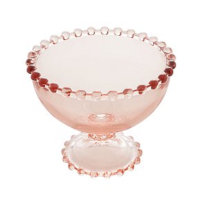CJ 6 TAÇAS CRISTAL P/SOBREMESA PEARL ROSA 11x9cm