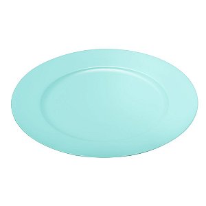 CJ 6 SOUSPLATS DE PLÁSTICO OPALA AZUL TIFFANY 33cm
