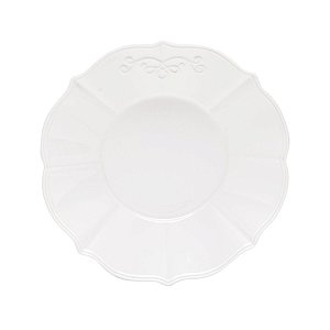CJ 6 PRATOS FUNDOS DE PORCELANA SUPER WHITE GENEBRA 21cm