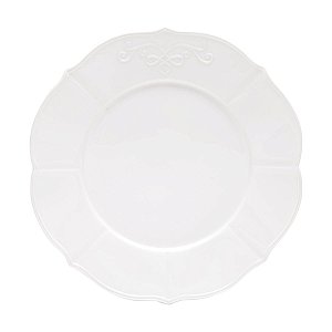 CJ 6 PRATOS RASOS DE PORCELANA SUPER WHITE GENEBRA 26,5cm