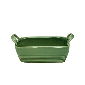 TRAVESSA CERÂMICA RETANGULAR OCEAN VERDE 18x10cm