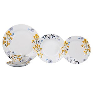 APARELHO DE JANTAR 30 PECAS GUINA EM PORCELANA SUPER WHITE