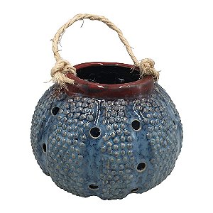 PORTA VELA OURICO DEEP SEA CERAMICA 14,3X14,5X10,8CM AZUL