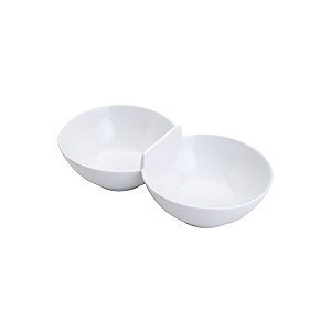 PETISQUEIRA 2 DIVISÓRIAS PORCELANA TOLEDO BRANCA 25x13x8