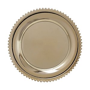 CJ 6 SOUSPLATS DE PLÁSTICO BALLS DOURADO 33cm