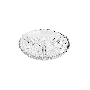 PETISQUEIRA C/3 DIVISÓRIAS DE CRISTAL GLORY 22,3x3,7cm