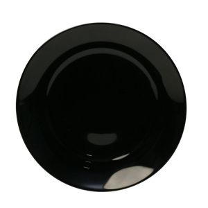 PRATO P/SOBREMESA DE VIDRO TEMPERADO ALEXIE BLACK 19cm