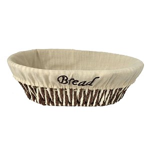 CESTA FERRO REVESTIDO TECIDO ALGODÃO 27X21X7CM