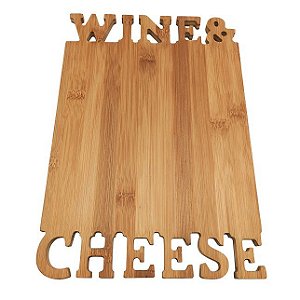 TABUA QUEIJO E VINHO EM BAMBU L33XP23CM